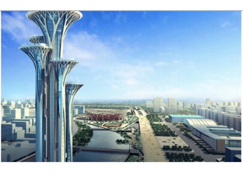 北京奥体公园标志建筑生命树装修方案,超现实的未来派室内设计，大型公建室内装修设计案例