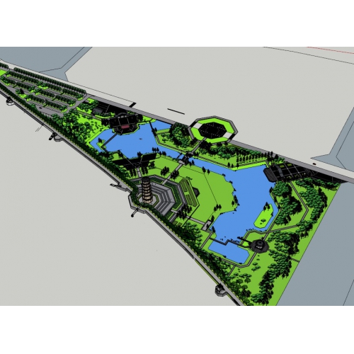 6个公园建筑单体模型设计案例，SKU模型，城市公园设计案例、公园设计案例精选