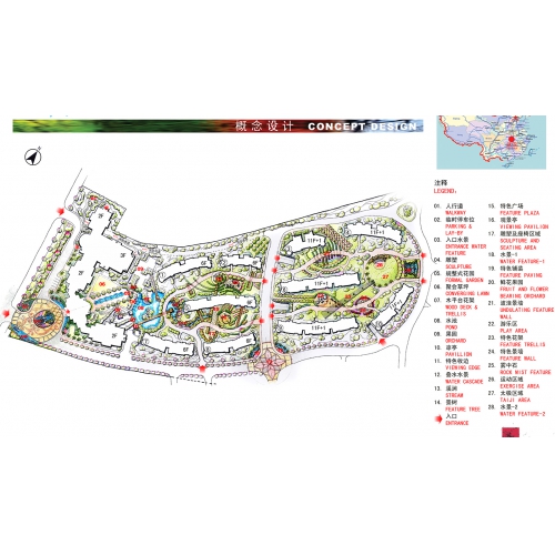 湖南湖北（中部区域）12个住宅区园林精选设计案例、住宅区园林景观设计案例