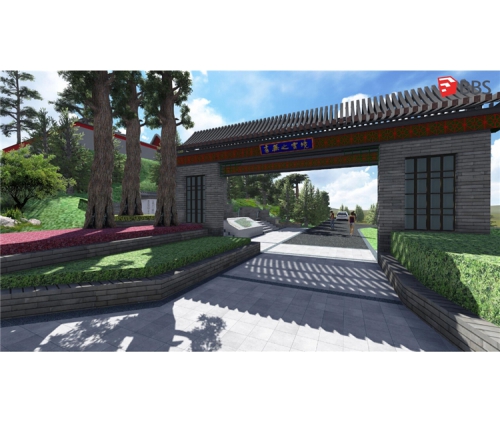 中式园林SKU大门、景墙模型103个，简中式园林、中式景观